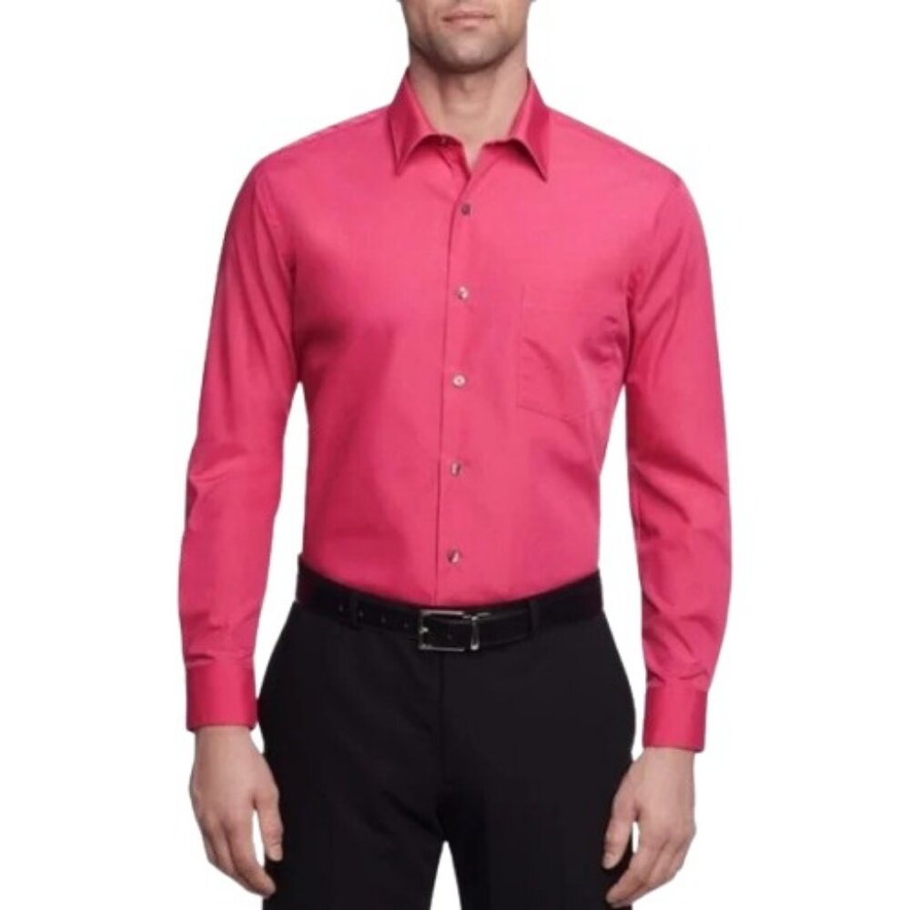 Celio Club men's pink button up dress shirt size S